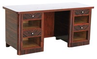 French Art Deco Macassar Ebony Desk